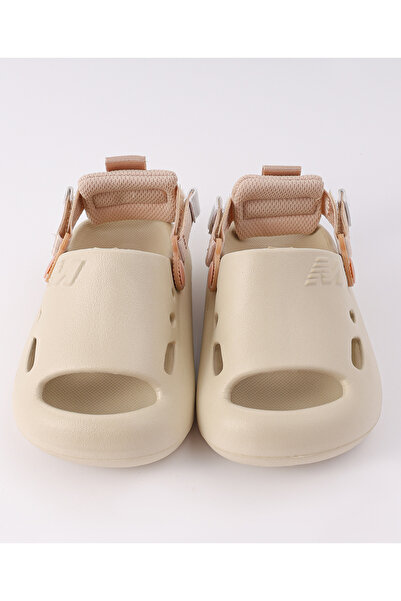 SAPS Back Strap Closure Clogs - Beige