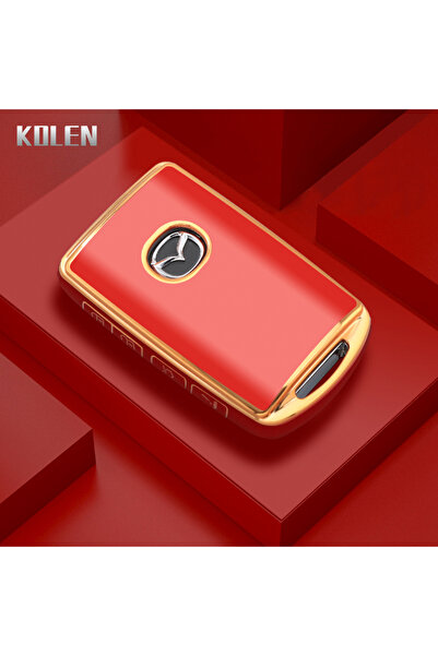 Choice3 جراب أحمر فقط جراب جديد من مادة TPU لمفتاح السيارة مناسب لمازدا 3 ألي...