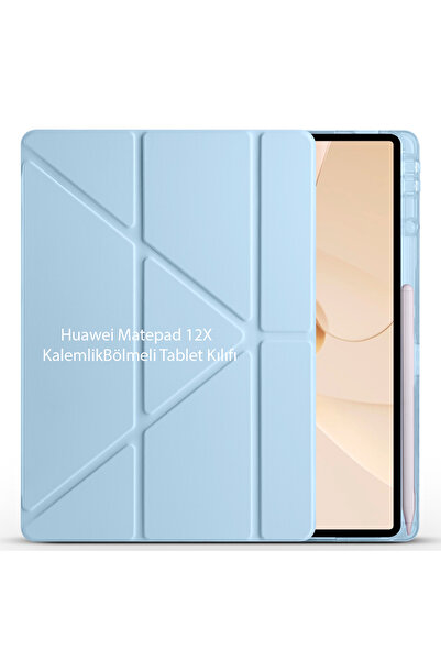 Yesnıce Huawei Matepad 12X 12" Uyumlu Kalemlikli Standlı Uyku Modlu Katlanabi...