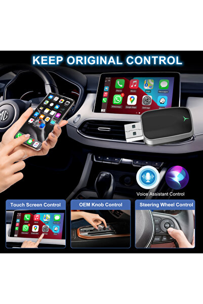 Choice Black Wireless CarPlay Adapter for iPhone, Plug & Play USB-A/C Dongle for 2016+ Cars, Auto Connect,