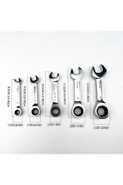 choice2 مفتاح ربط صغير سريع برأس قابل للتعديل ومقبض قصير 17 مم، يوفر الجهد في...