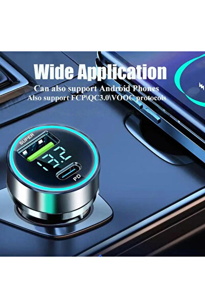 Choice شاحن سيارة USB فائق السرعة بمنفذين لهاتف iPhone 14 Pro Max 13 12 11 Samsung S23 S22 120 واط شحن سريع