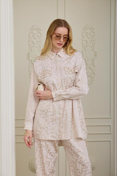 Premium By Moodbasic Jakar Patterned Silk Satin Suit