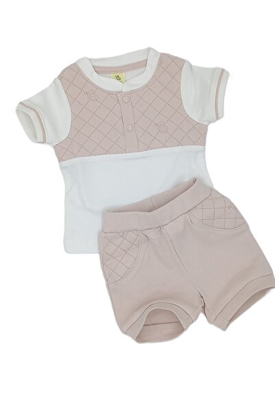 Babios Baby Boys Cotton Summer Outfit, Short Sleeve T-shirt with Shorts, 6-24...