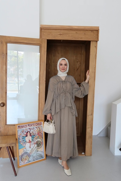 HYWONA Σετ φούστας Pinterest με λεπτομέρεια με κορδόνια