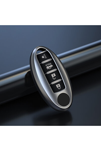 Choice7 غطاء مفتاح السيارة عن بعد رمادي اللون، متوافق مع سيارات نيسان روغ، إك...