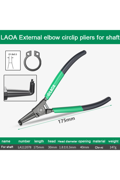 Choice1 LA112078 1pc LAOA 7 inch Internal External Pliers Retaining Clips Por...