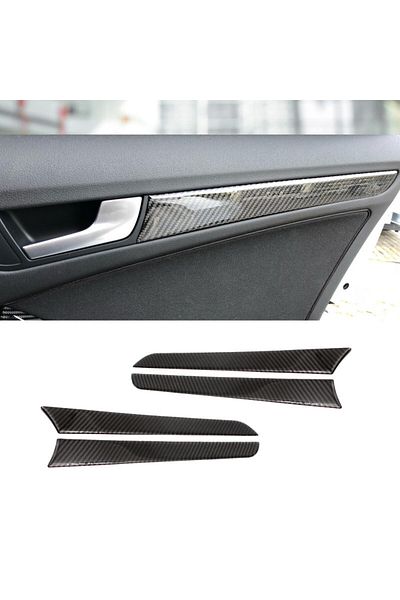 Choice For Audi A4 B8 A5 2010 2011 2012 2013 2014 2015 2016 Carbon Fiber Window Door Panel Trim Cover