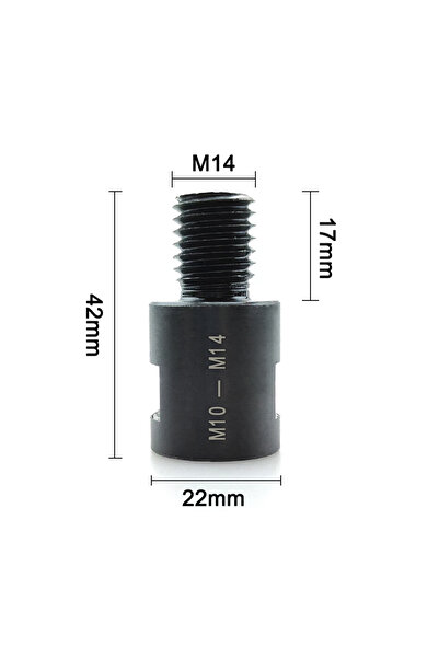 Choice6 محول زاوية جلاخة M10-M14، محول لولبي، موصل عمود قابل للتعديل، مصقول