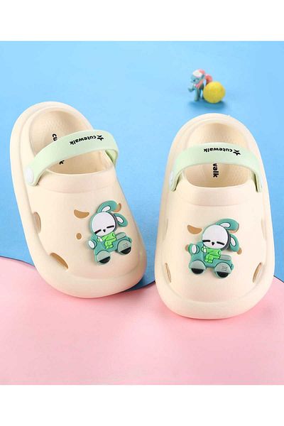 Cute Walk by Babyhug Cute Walk by Babyhug Clogs with Back Strap & Bunny Applique - White