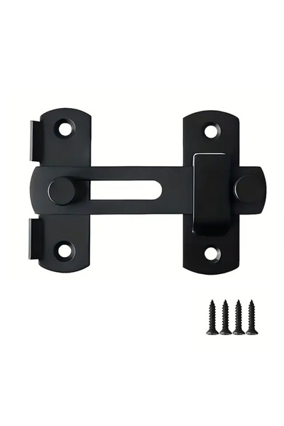 Choice1 قفل باب جرار من الفولاذ المقاوم للصدأ، قطعة واحدة، أسود، مناسب لأبواب...