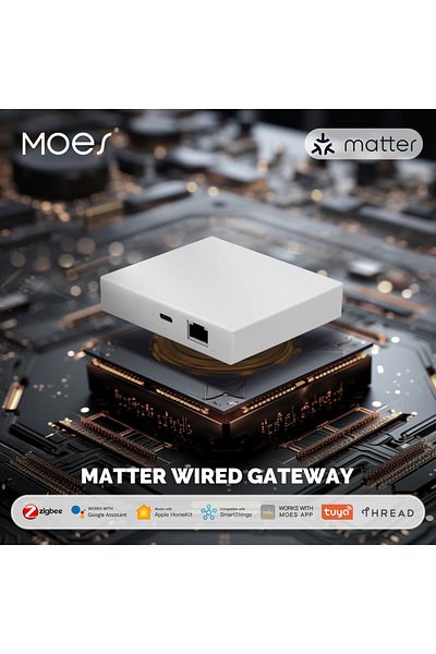 Choice جسر MOES Tuya Zigbee Matter Thread Gateway Smart Home Bridge Matter Hub يدعم التحكم الصوتي Siri Ho...