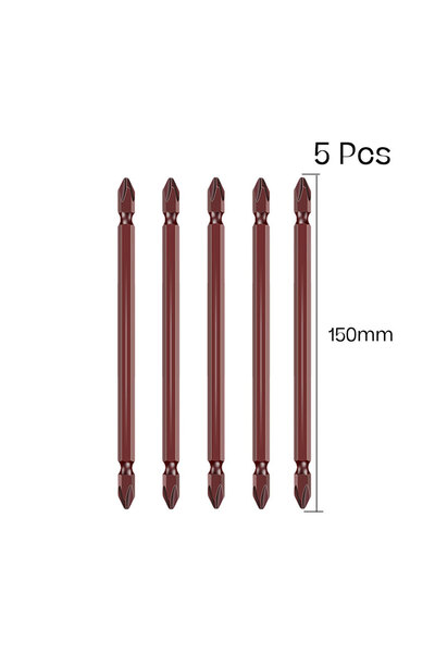 Choice6 مجموعة رؤوس مفك براغي PH2 متقاطعة، 5 قطع، 150 مم، 5/10 قطع، رؤوس مفك ...