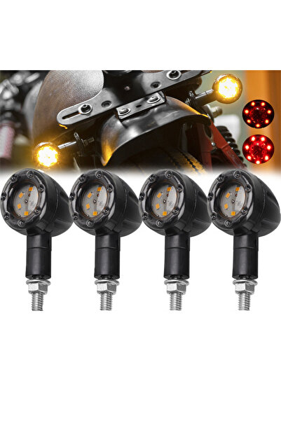 Choice1 4 قطع من مصابيح LED للدراجات النارية، مصابيح فرامل، مصابيح خلفية، مصا...