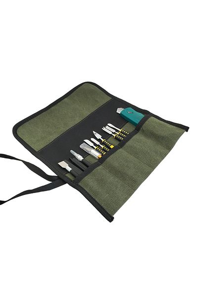 Choice Silver Heavy Duty Multi Purpose Roll Up Tool Bag Oxford Cloth Storage Case For Wrenches Screwdrivers