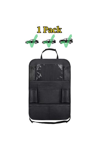Choice 1 PACK Car Seat Back Organizer 10 Storage Pockets with Touch Screen Tablet Holder Protector for Kids