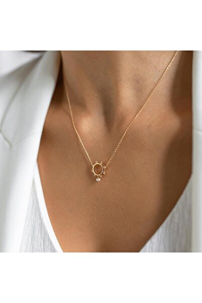 Cherry by Özkonak Taşlı Halka İnci Kolye