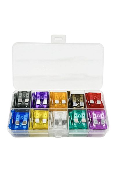 Choice 100PCS 2a-35a Medium Car Fuse 10 Kinds 100pcs Car Fuse Plug Assortment Ignition Headlight Air Condi