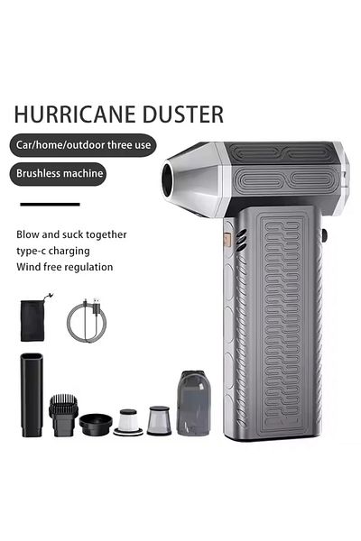 Choice Silver Car emergency cleaning tool, turbocharged vacuum cleaner+dust blower, brushless motor, high-p