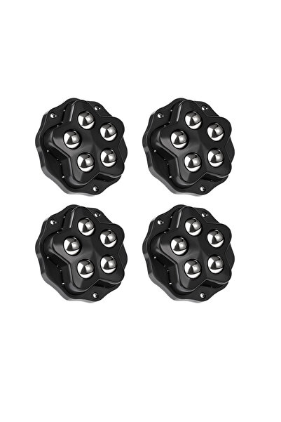 Choice عجلات دوارة ذاتية اللصق من الفولاذ الأسود، 4 قطع، تتحمل الأحمال الكبير...