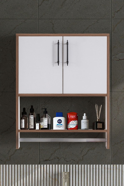 Setay Blesk Lavabo Üstü Kapaklı Dolap, Çok Amaçlı Depolama