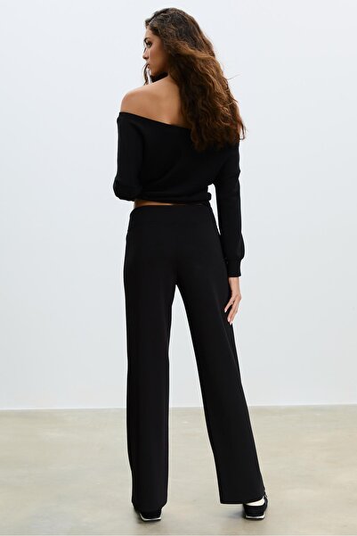 Stradivarius Soft-touch straight-leg joggers with seam detail