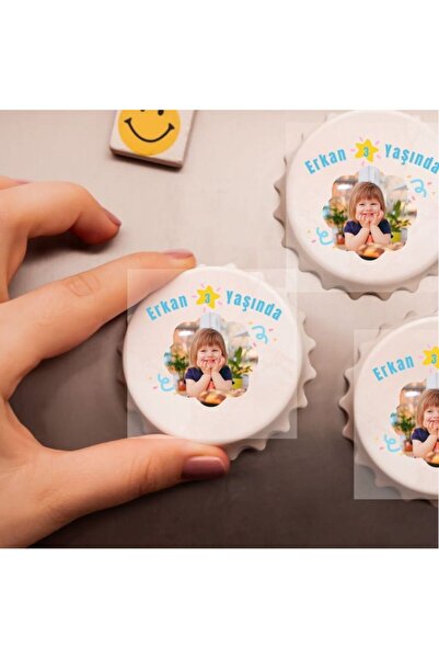 gifttime Fotoğraf Baskılı Kişiye Özel Doğum Günü Hatırası Açacak Magnet 10 adet