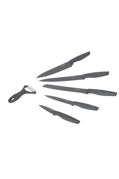 Zilan Set cutite 6 piese din inox, FLORIA, ZLN-1136, Gri