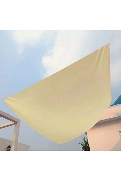 divendi-ro Triangular Shade Cloth Beige 3x3m with Mounting Ropes and Carrying Bag