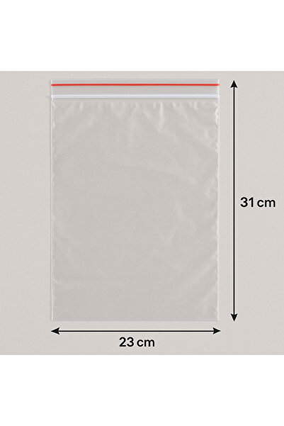 KODAL Kilitli Torba Şeffaf Poşet 23x31 cm Çerez, Buzdolabı, Saklama Naylonu