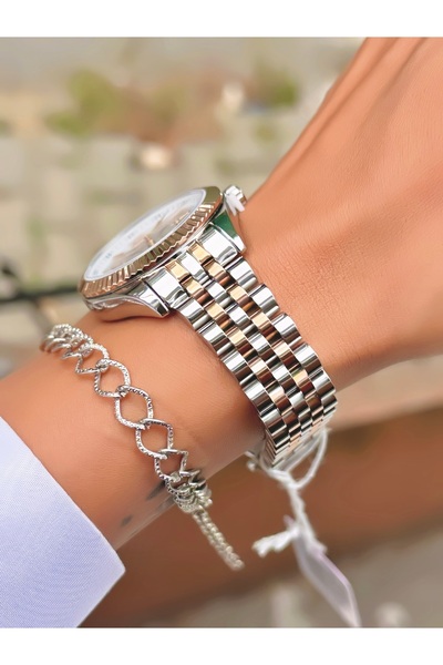 Ferrucci FUNCTION ROSE GÜMÜŞ METAL KADIN KOL SAATİ