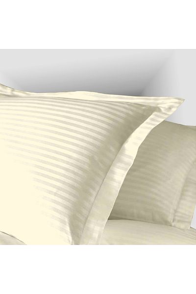 Pucioasa Față Pernă Damasc 100% Bumbac - Crem - Standard (50Cm X 70Cm)