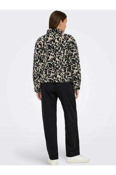 ONLY Onlnew Dallas L/S Highneck Zip Swt Noos Women's Patterned Zippered Sweat