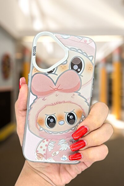 PSGT apple iphone 16 uyumlu kılıf Labubu Desenli Silikon Kılıf