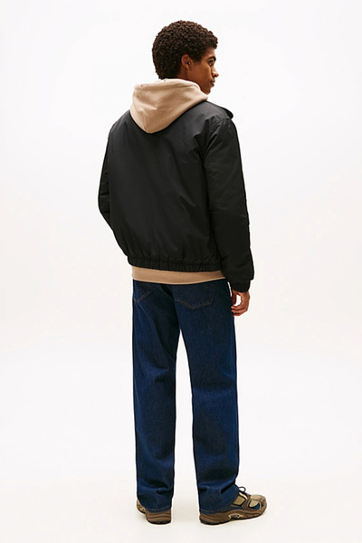 Tommy Hilfiger Erkek Dik Yaka Dolgulu Mont - Siyah