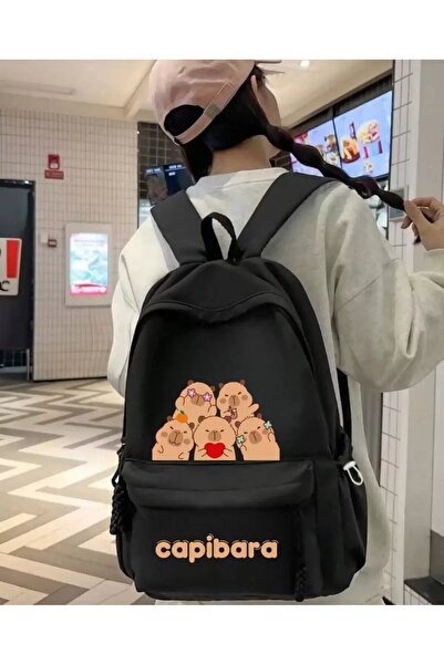 Gofeel Harajuku Street CapyBara Baskılı Sırt Okul Çantası