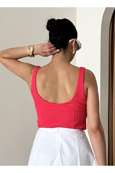 My Blog Crop Blouse with Pomegranate Flower Color Bow