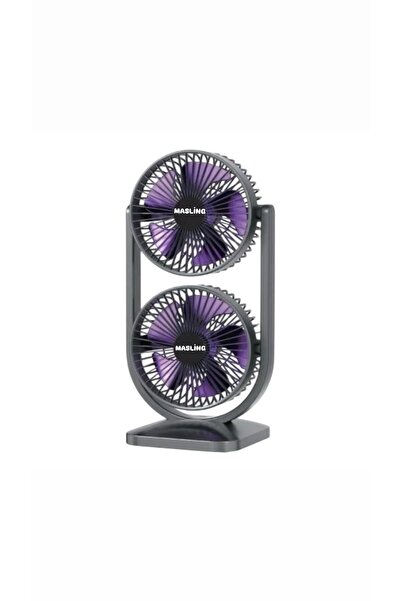 MASLİNG Taşınabilir Çift Başlıklı Sessiz Vantilatör Type-C Girişli 3 Kademeli...