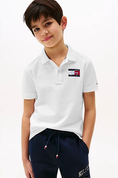 Tommy Hilfiger TRICOU POLO CU STEAG TOMMY SCRIPT SS