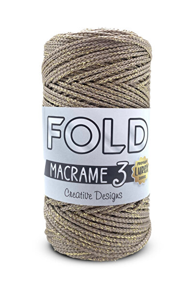 BD fold yarn Fold 040 Simli Polyester Makrome İpi No:3 1 Mm - 100 gr - 115 M Supla Ip Çanta Ipi
