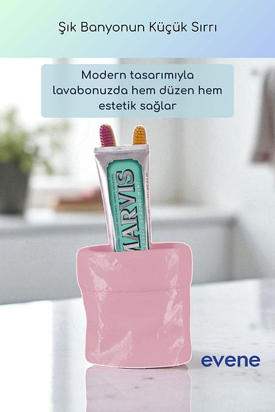 Evene Θήκη οδοντόβουρτσας Βάση οδοντόβουρτσας Βάση οδοντόβουρτσας Μαλακό ροζ χρώμα Μοντέλο 80