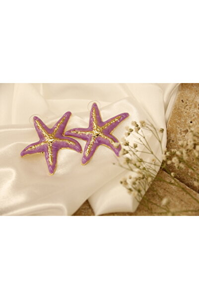 EVA PEDRA Sea Star Summer Trend Model Lila Earrings