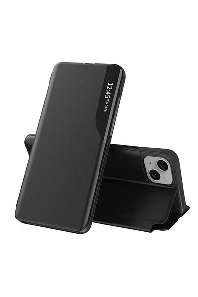 Rao Husă de protecție pentru iPhone 15, Protecție, Seria eFold, S31, Imitație sintetică, Negru intens