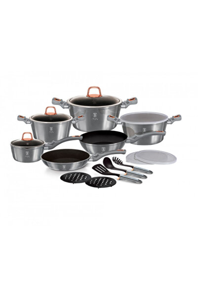 Berlinger Haus Set oale, tigai marmorate (18 piese) din aluminiu forjat Moonl...