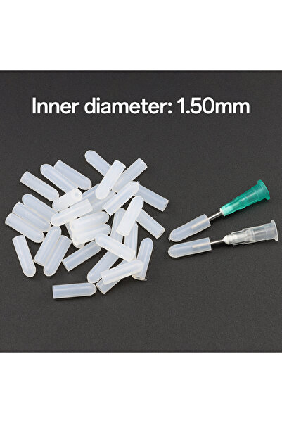 Choice5 50pcs 1.50mm 50/100/200pcs Dispensing Needle silicone cap glue needle...