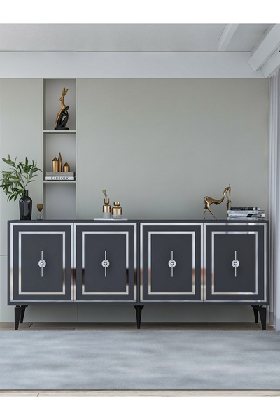 DEMONTE DECOR SAMBADD (KX180) KONSOL ANTRASİT-GÜMÜŞ