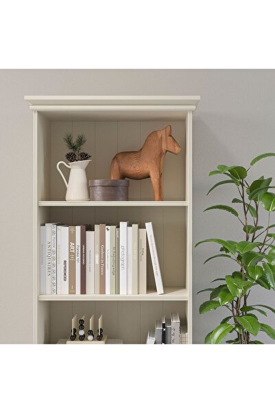 IKEA kitaplık, açık bej, 65x199 cm