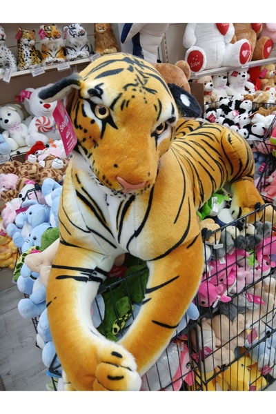 SELAY TOYS Kaplan yatan peluş oyuncak 100 cm