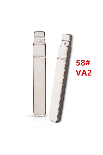 Choice 10pcs 58# VA2 Metal Uncut Blank Flip Remote Key Blade For Peugeot Citroen Renault for keydiy KD ...