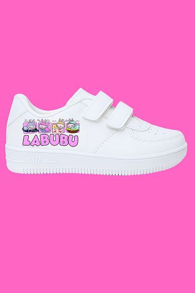 MECH BUTİK Pantofi sport pentru fete cu velcro imprimat Labubu